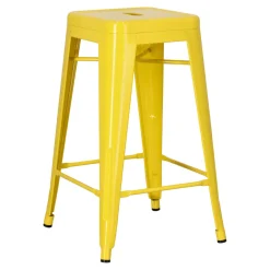 Hoker Paris 66cm żółty inspirowany Tolix