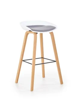 Hoker Radin biały szara poduszka