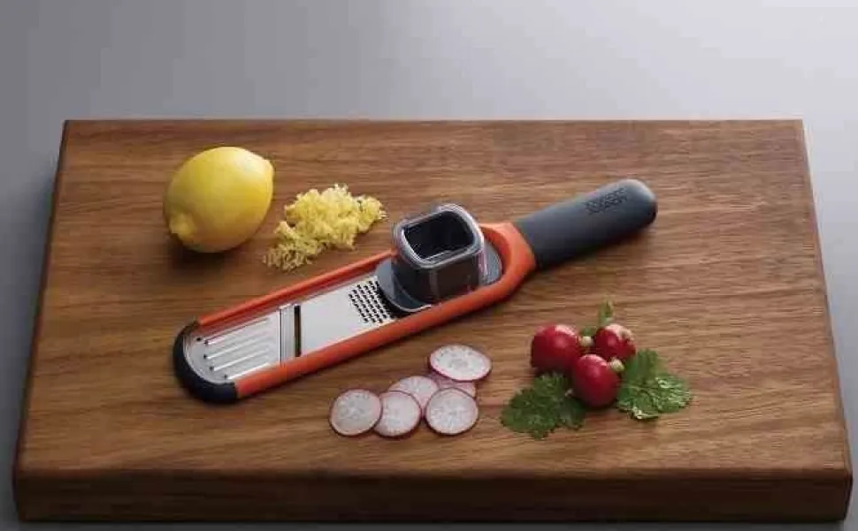 JJ - Tarka z plastrownikiem Handi-grate pomarańczowy/grafitowy