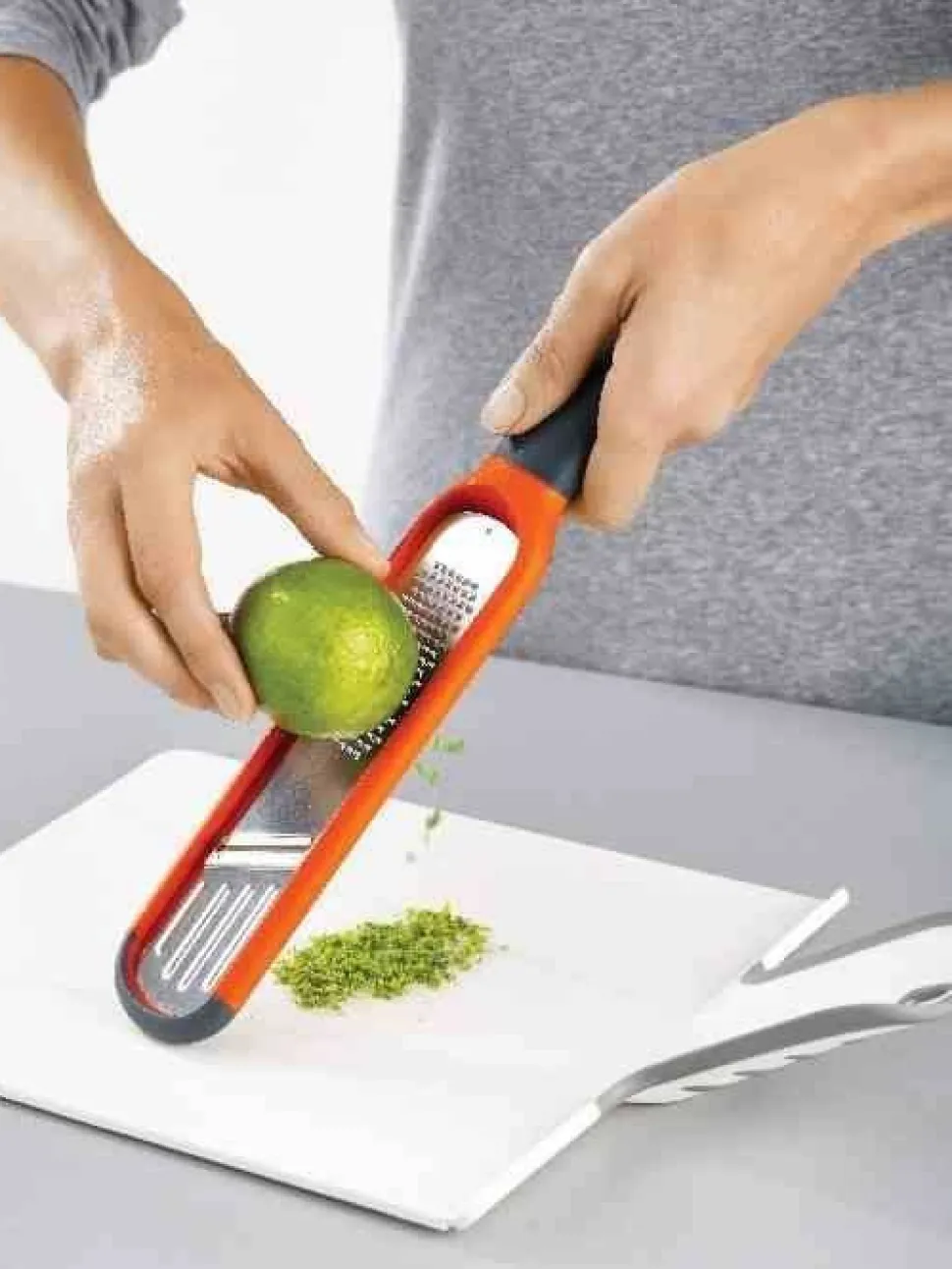 JJ - Tarka z plastrownikiem Handi-grate pomarańczowy/grafitowy