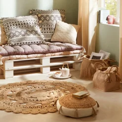 Jutowa poduszka Ritual okrągła