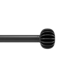 Karnisz Finn 107-305cm czarny mat