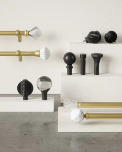 Karnisz Finn 107-305cm czarny mat