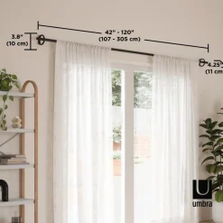 Karnisz Ringlet 107-305 cm czarny