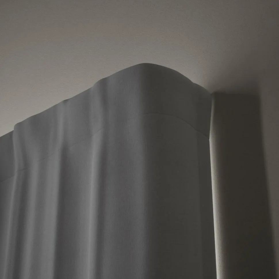 Karnisz Twilight podwójny 76-213cm czarny do zasłon zaciemniających