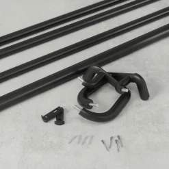 Karnisz Twilight podwójny 76-213cm czarny do zasłon zaciemniających