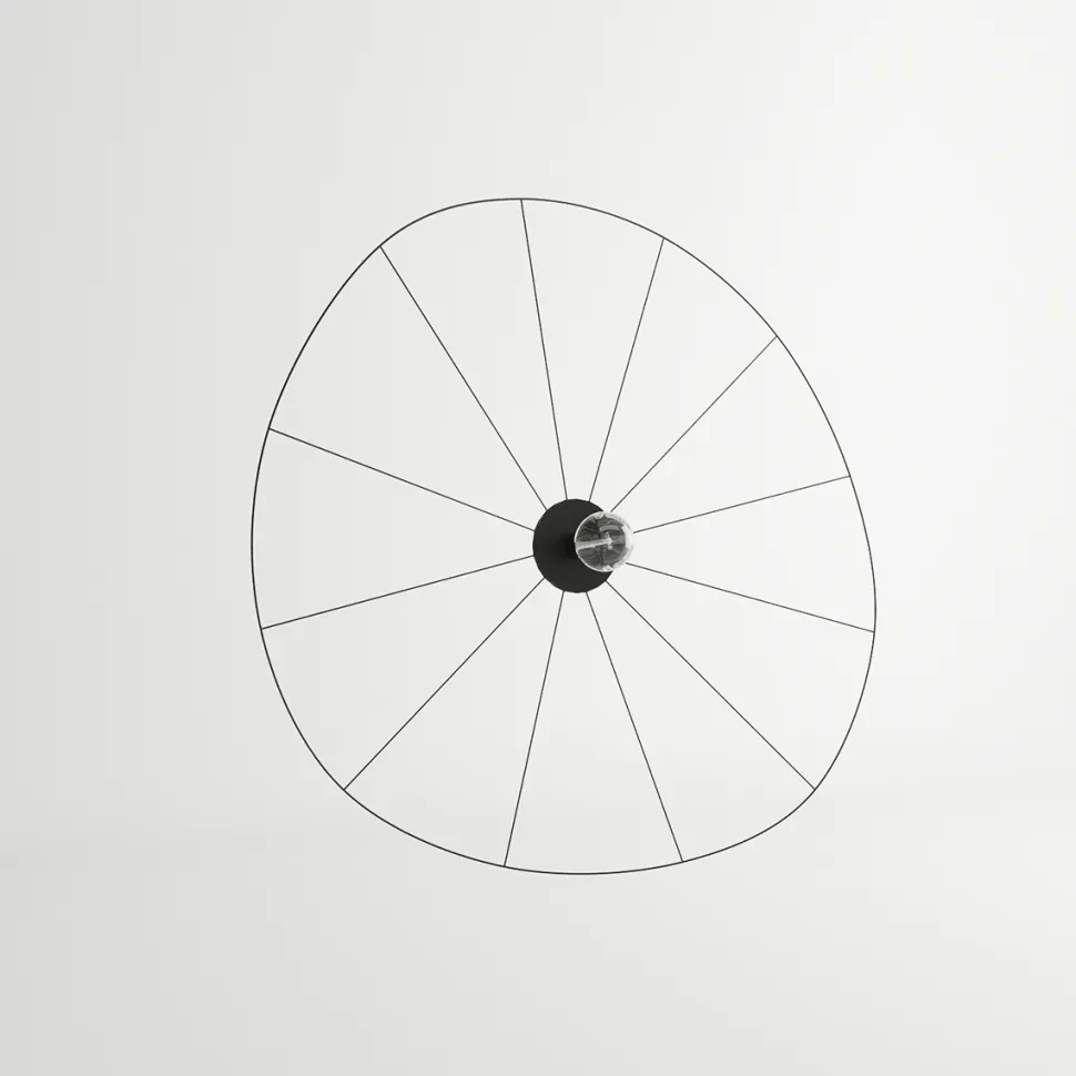 Kinkiet / Plafon ESKOLA 140 czarny