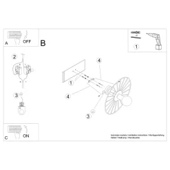 Kinkiet / Plafon SIRKEL 45 czarny