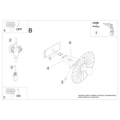 Kinkiet / Plafon SIRKEL 60 czarny