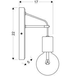 Kinkiet Alto 1x40W E27 biały matowy