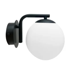 Kinkiet AMADEO lampa czarny 1x40W E14  klosz biały