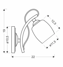 Kinkiet Amba lampa 1x40W E27 biały / meg