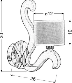 Kinkiet Ambrosia 3 1x40W E14 + 6W LED  miedziany