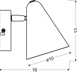 Kinkiet Amor 1x40W E14 szary mat