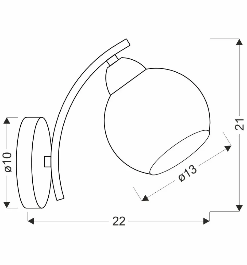 Kinkiet AMOS Lampa złoty 1x40W E27 klosz biały