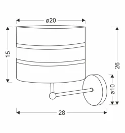 Kinkiet Andy lampa czarny 1x40W E27 abażur czarny+złoty
