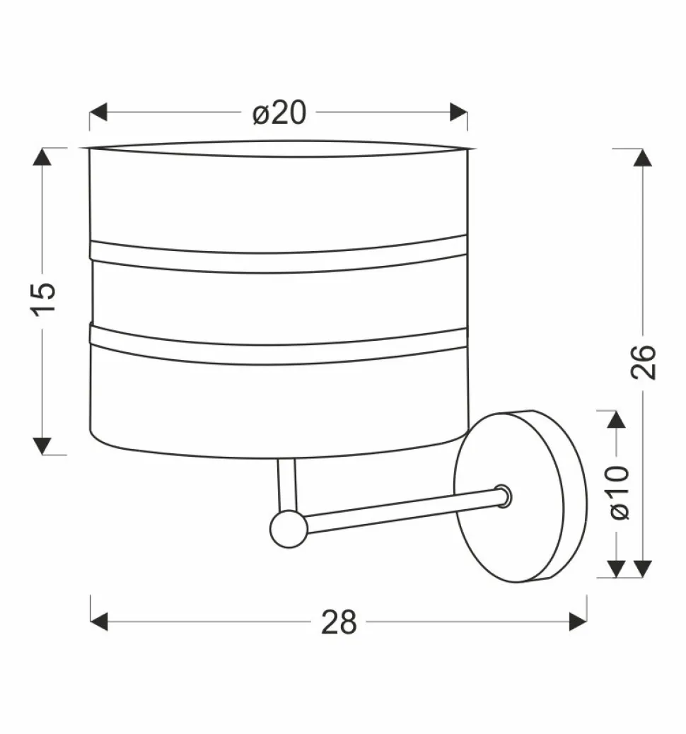 Kinkiet Andy lampa czarny 1x40W E27 abażur czarny+złoty