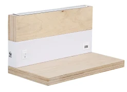 Kinkiet Anet lampa drewniany+biały z półką 2x4W LED 4000K