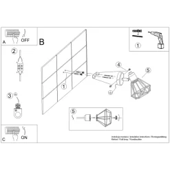 Kinkiet ARTEMIS 1 czarny