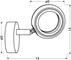 Kinkiet Aurelion 1x4W LED chrom 3000K