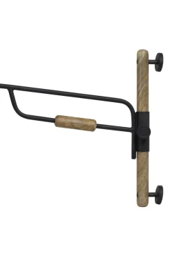 Kinkiet Banu czarny drewno