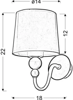 Kinkiet Bebe 1x60W E27 biały