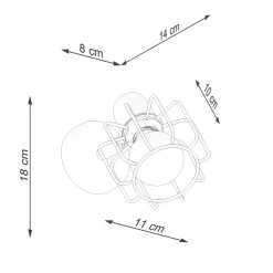 Kinkiet BELUCI 1 czarny