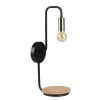 Kinkiet Bipi lampa czarno złoty 1x40W  E14 z włącznikiem