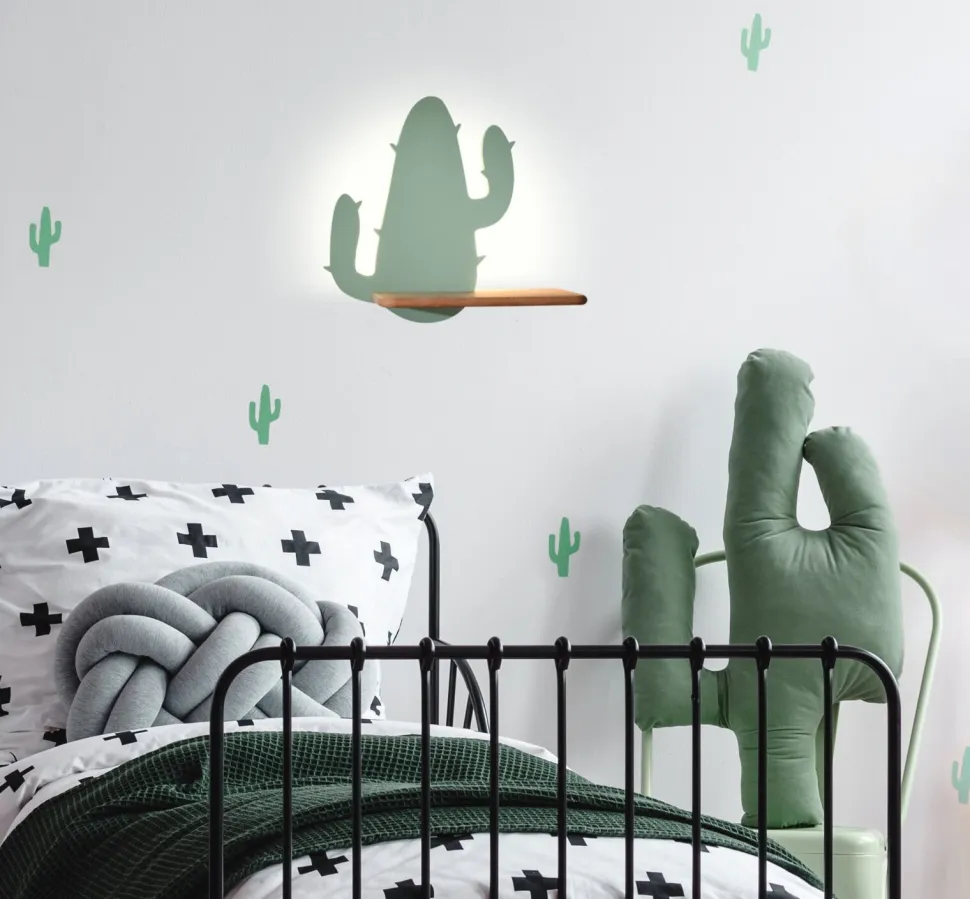 Kinkiet Cactus 2 lampa 4W LED 4000K iq kids zielony