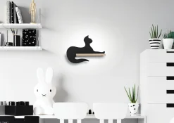 Kinkiet Cat lampa 5W LED 4000K iq kids  siedzący czarny