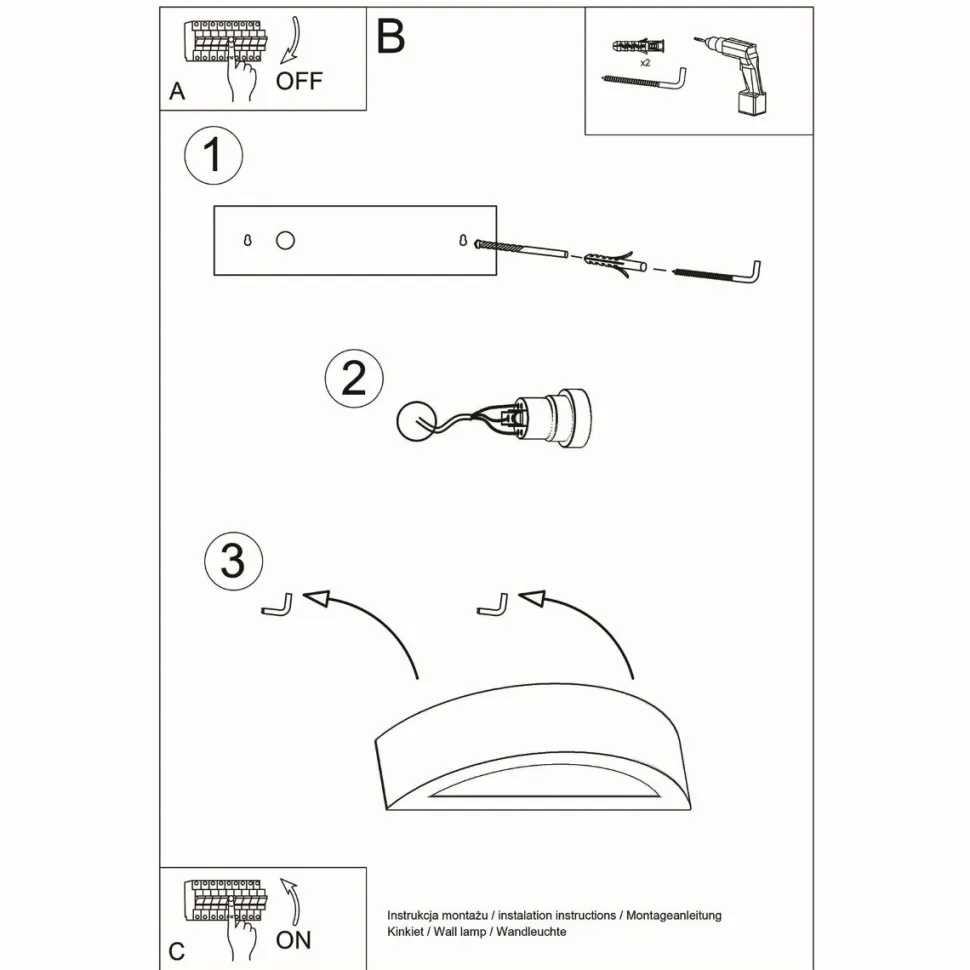 Kinkiet ceramiczny ATENA