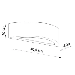 Kinkiet ceramiczny ATENA czarny