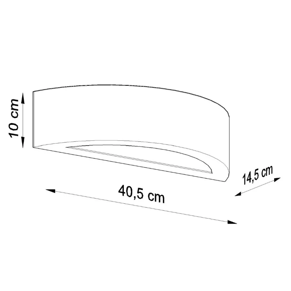 Kinkiet ceramiczny ATENA czarny