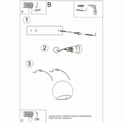Kinkiet ceramiczny GLOBE