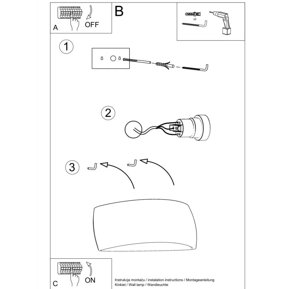 Kinkiet ceramiczny PONTIUS