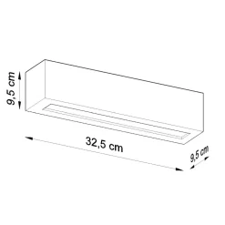 Kinkiet ceramiczny VEGA szary