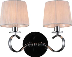 Kinkiet Clara 2x40W E14 chrom / biały