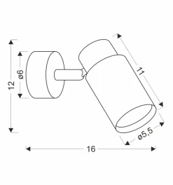 Kinkiet Claro lampa biały 1x15W GU10  klosz biały+drewniany