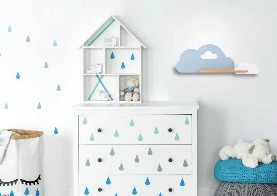 Kinkiet Cloud lampa 5W LED 4000K iq kids niebieski+biały