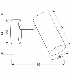 Kinkiet Colly lampa biały 1x15W GU10  klosz biały