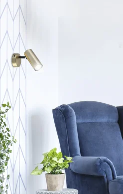 Kinkiet Colly lampa mosiądz 1x15W GU10 klosz mosiądz