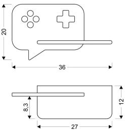 Kinkiet Console lampa 5W LED 4000K iq  kids z przew czarny