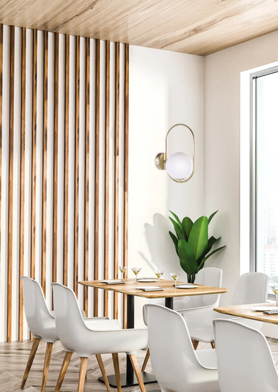 Kinkiet Cordel 1x28W G9 ring mosiądz