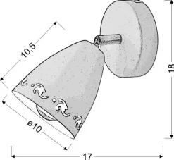 Kinkiet Coty 1x40W E14 czarny