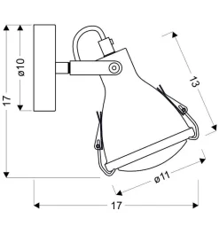 Kinkiet Crodo 1x40W E14 szary