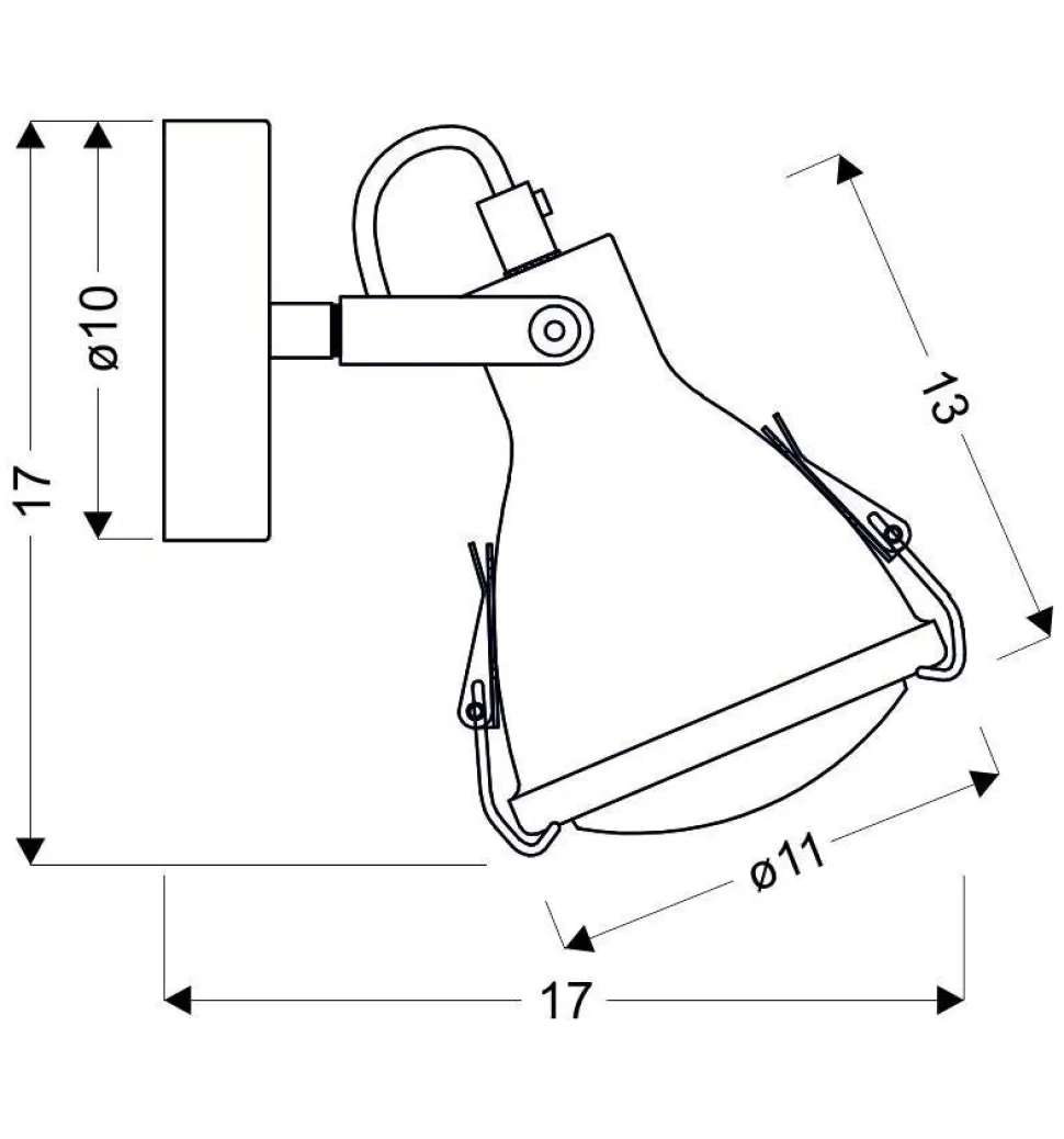 Kinkiet Crodo 1x40W E14 szary