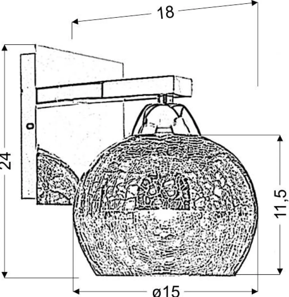 Kinkiet Cromina 1x60W E27 chrom