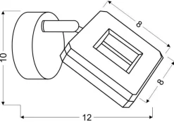 Kinkiet Cynthia 1x5W LED chrom