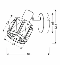Kinkiet Dubai czarny 1x40W E14 klosz  różowy złoty krysz transp