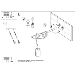 Kinkiet EDISON czarny
